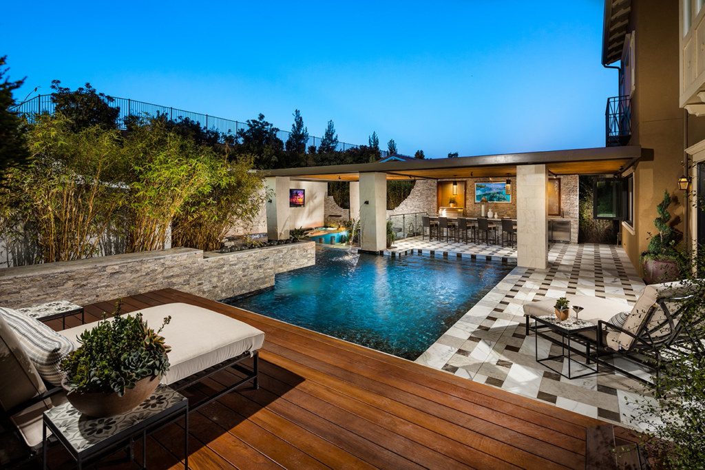 Fiberglass pool being installed in an Austin home